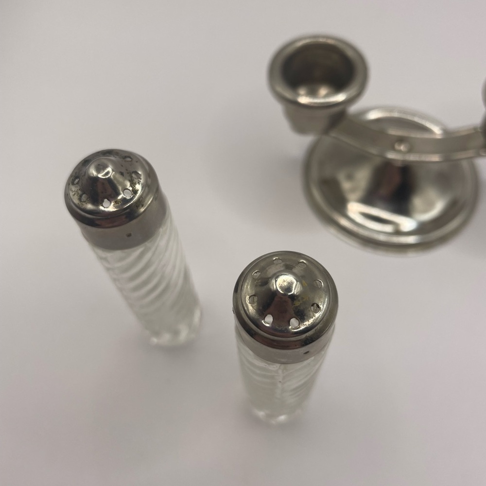VINTAGE Vanstyle Specialties Corp Candlestick Salt and Pepper Shaker Set - Picture 8 of 15